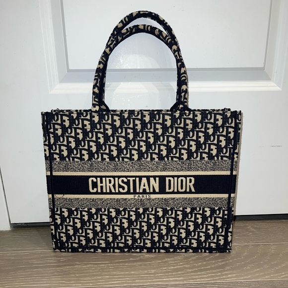Dior Handbags - MEDIUM NAVY DIOR BOOK TOTE